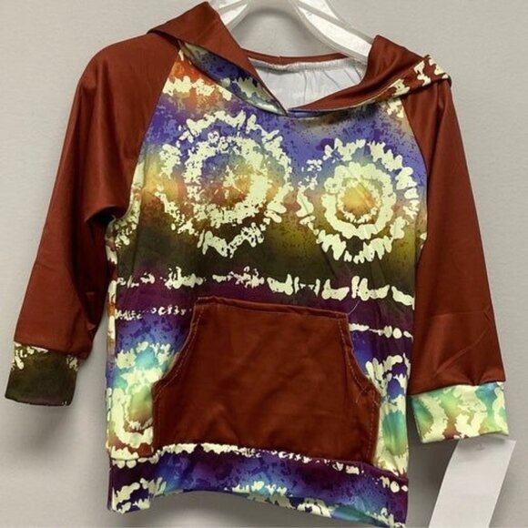 Tie-Dye Hoodie With Front Pocket & Hood 4T - Picture 1 of 2